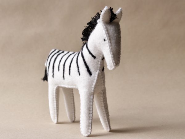 Zèbre en feutrine