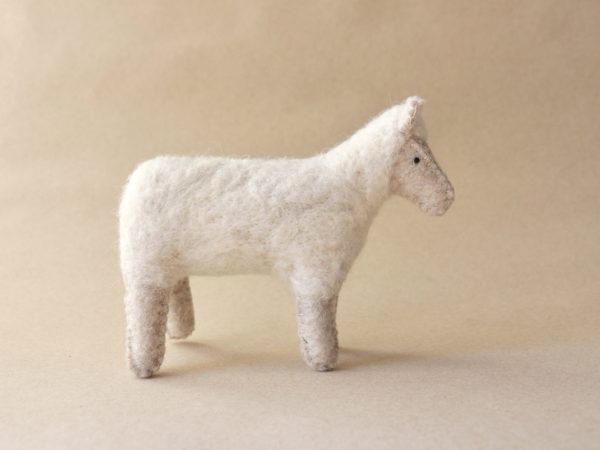 Sheep in felt and felted wool