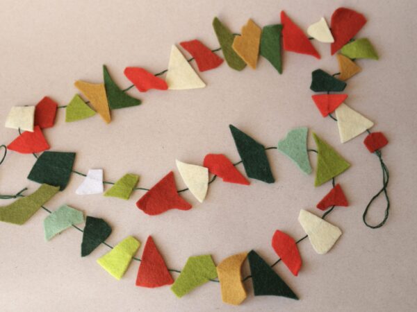 Weihnachtsgirlande aus Filz