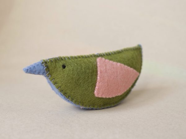 Rassel Vogel - piou piou - grün und rosa