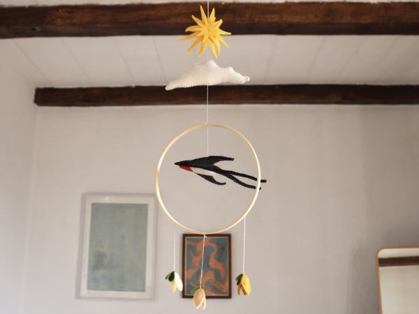 Felt swallow mobile
