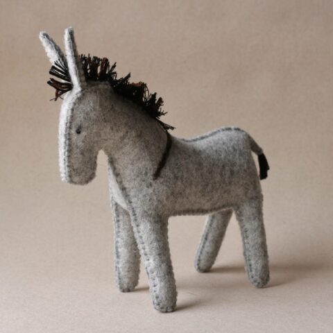 Felt toy Corsican donkey