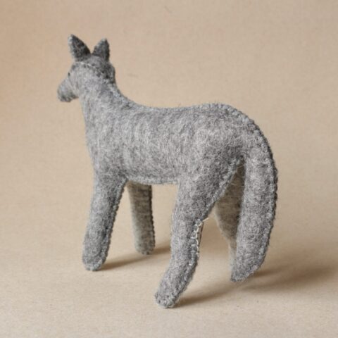 Grey wolf felt