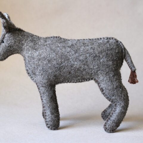 Wool felt ox figurine