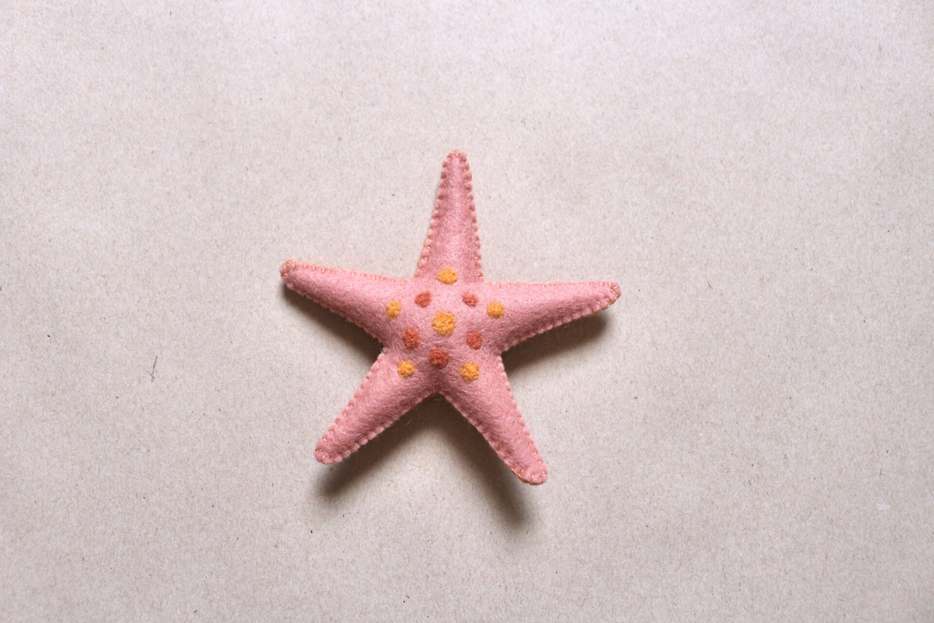 Felt starfish rattle 100% wool