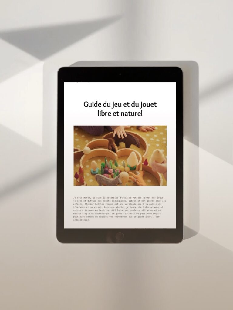 Ebook gratuit guide offert le jeu et le jouet libre et naturel par Manon Barbé Alberger